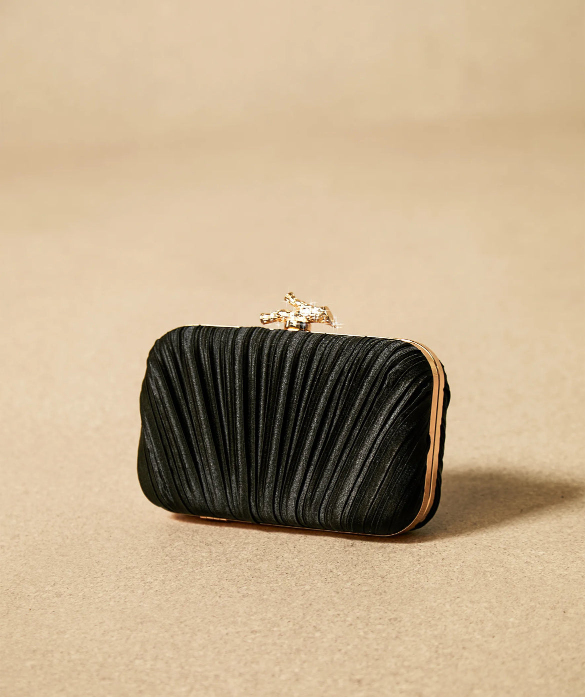 Clasp Textured Clutch