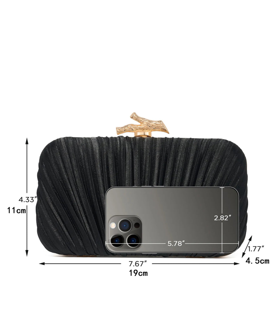 Clasp Textured Clutch