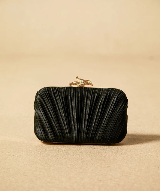 Clasp Textured Clutch